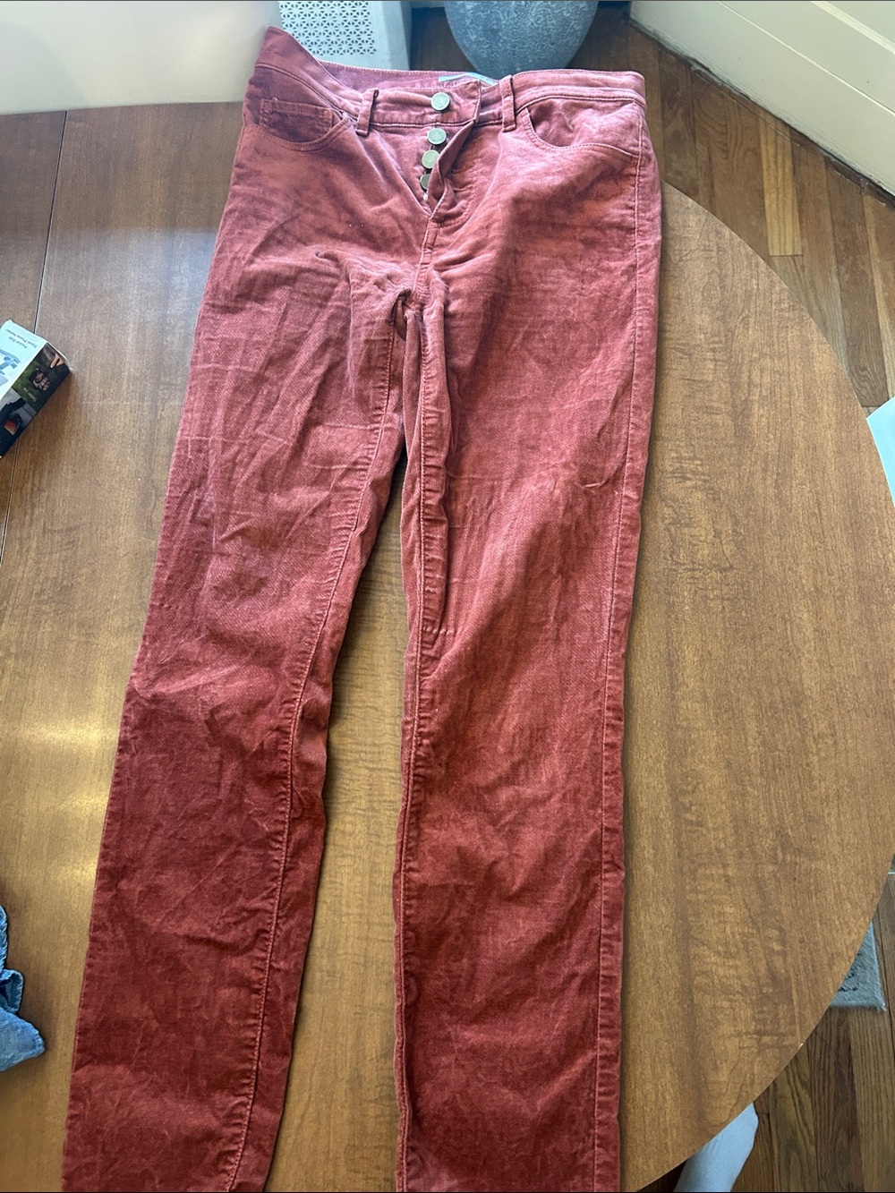 Women's High-Rise Loft Slim Jeans in Burgundy